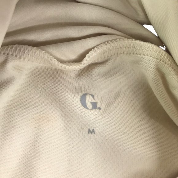 G. Goop Long Sleeve Shirt Ivory Cinchable Sleeves Women's Medium Gwenyth Paltrow - Picture 5 of 13